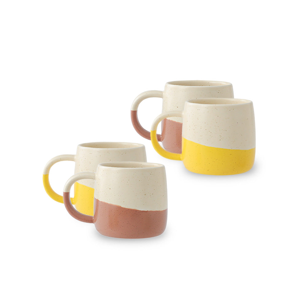 Emina Tasse gelb braun