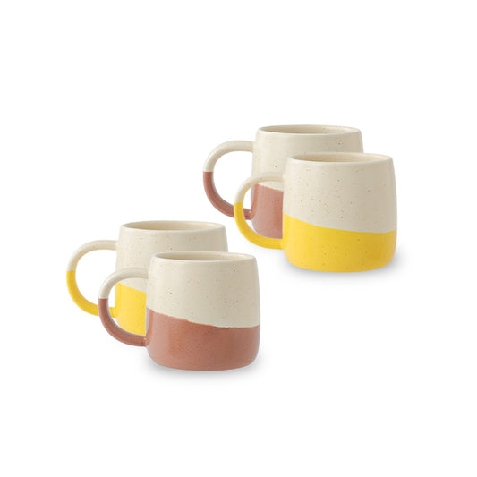 Emina Tasse gelb braun